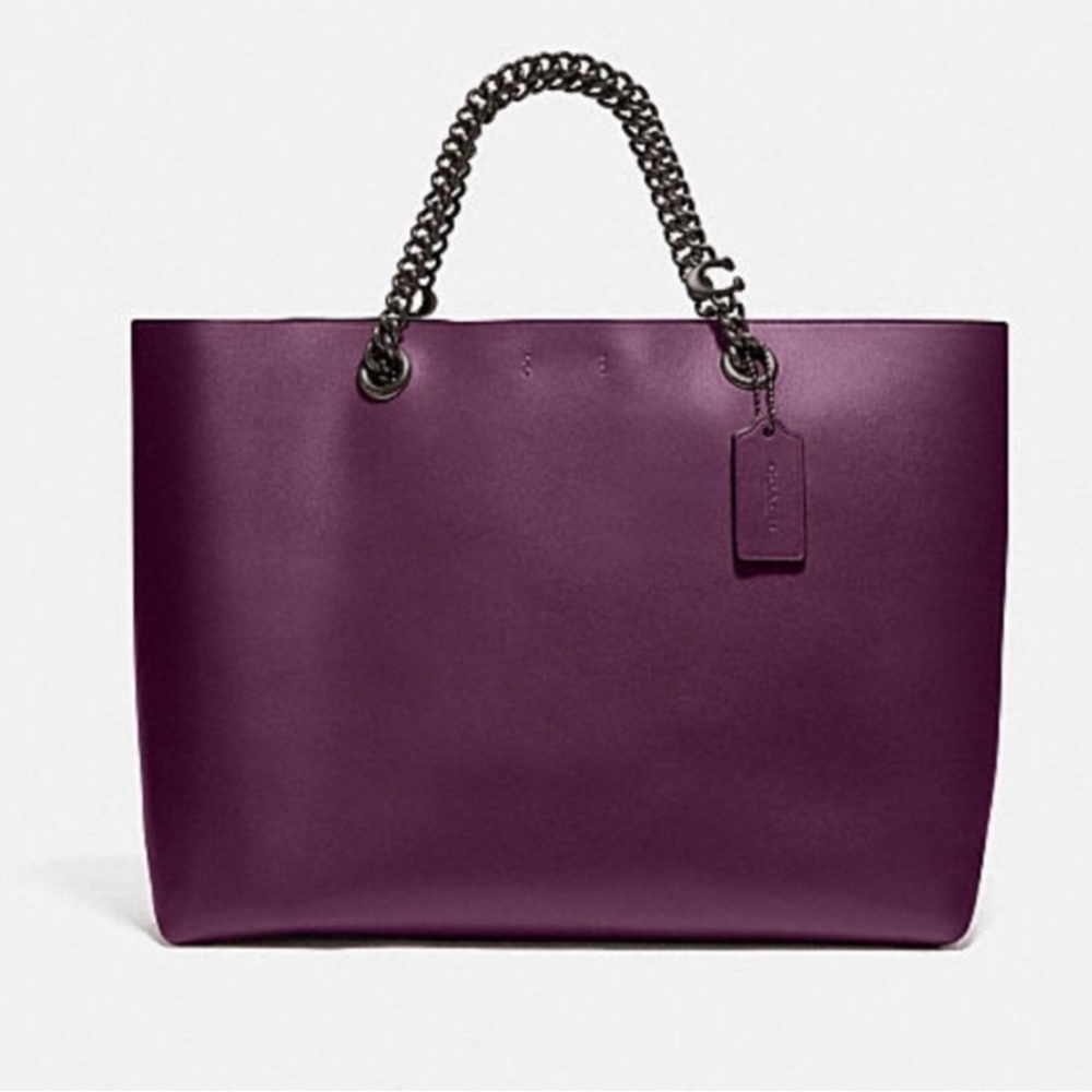 Coach Signature Central Tote Bag - Deep Purple 💜🩶💜